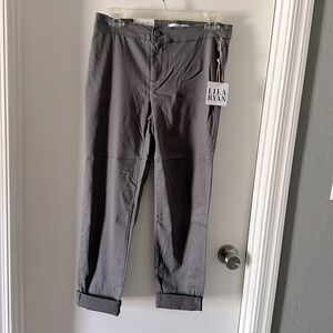 Never worn, Lila Ryan cuffed grey pants.